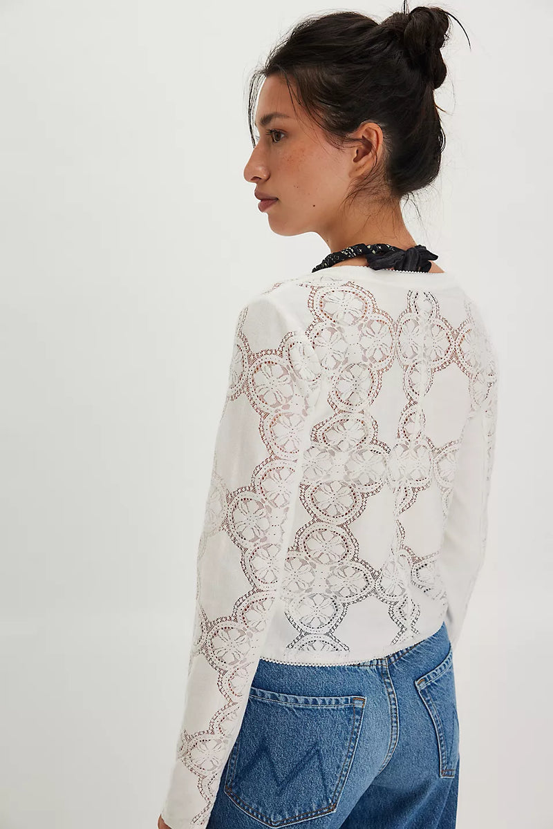 Free People Jae Knit Long Sleeve Top