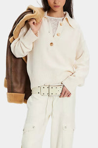 Free People Trading Up Polo Sweater