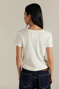 Free People Atlas Crew Tee in Clean Ivory