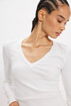 Free People Neria Long Sleeve Top in Ivory