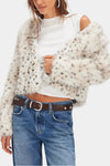 Free People Louder Please Hooded Faux Fur Jacket