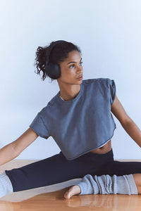 FP Movement Hot Shot Cropped Tee in Vintage Black