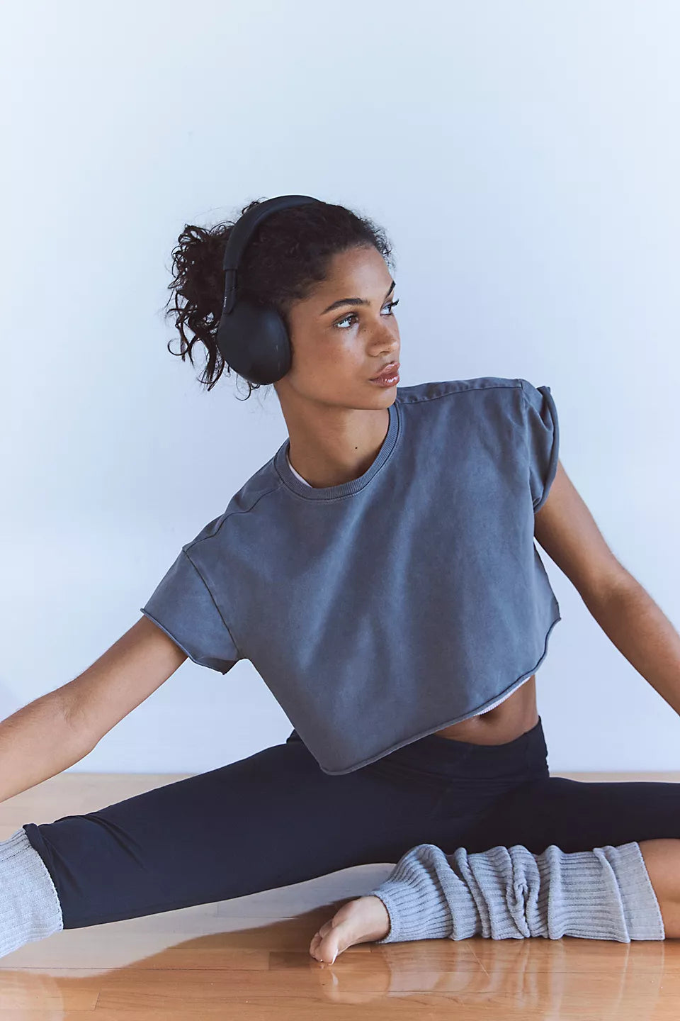 FP Movement Hot Shot Cropped Tee in Vintage Black