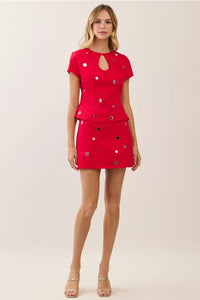Piper Mirrored Top & Mini Skirt Set