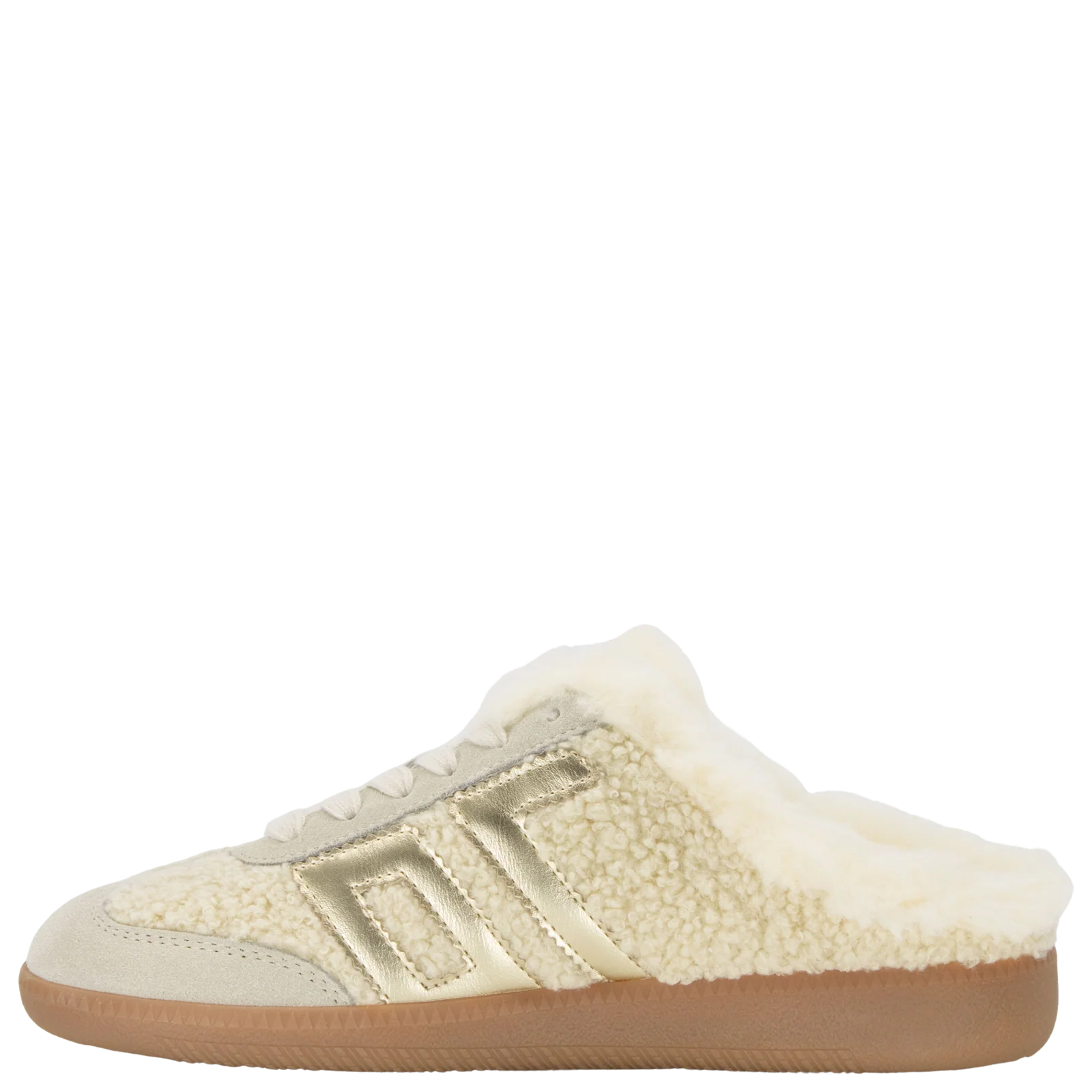 BACK 70 Easter Fluff Backless Sneaker in Butter Gold