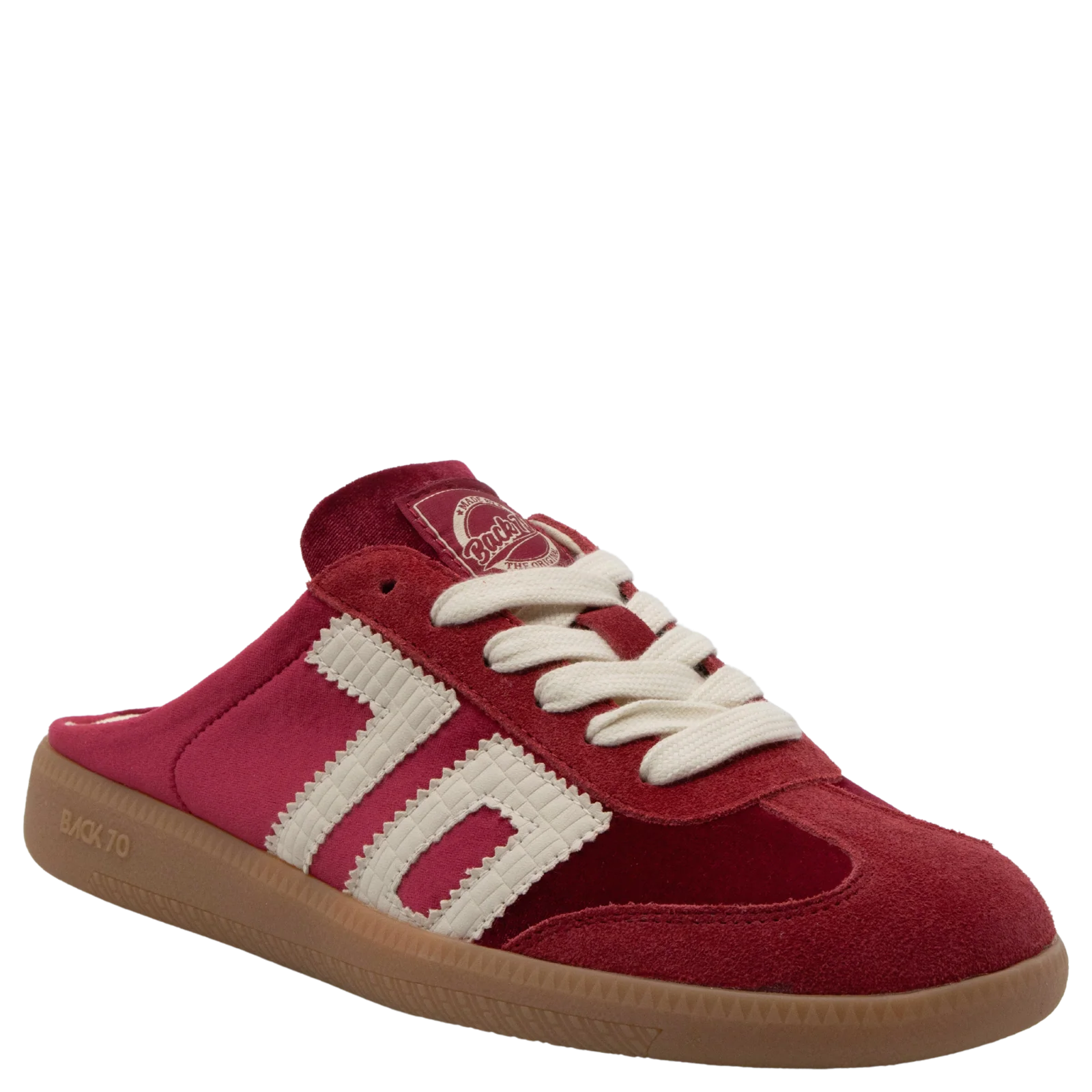 BACK 70 Easter Backless Sneaker in Velvet Red Milk