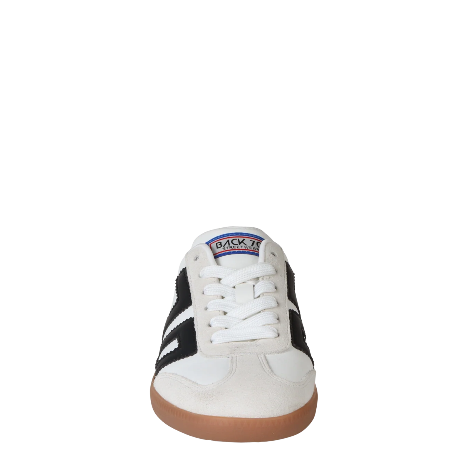 BACK 70 Easter Backless Sneaker in White Black