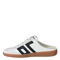 BACK 70 Easter Backless Sneaker in White Black