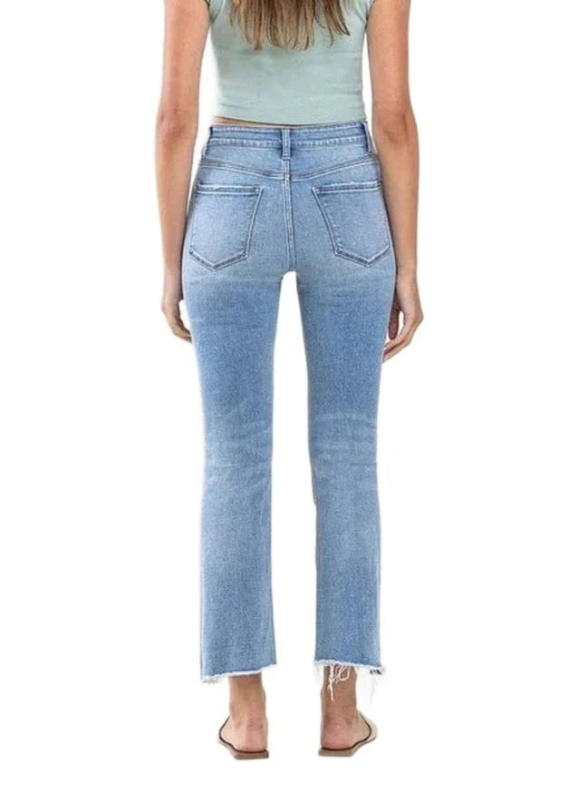 Olivia High Rise Crop Flare in Striving