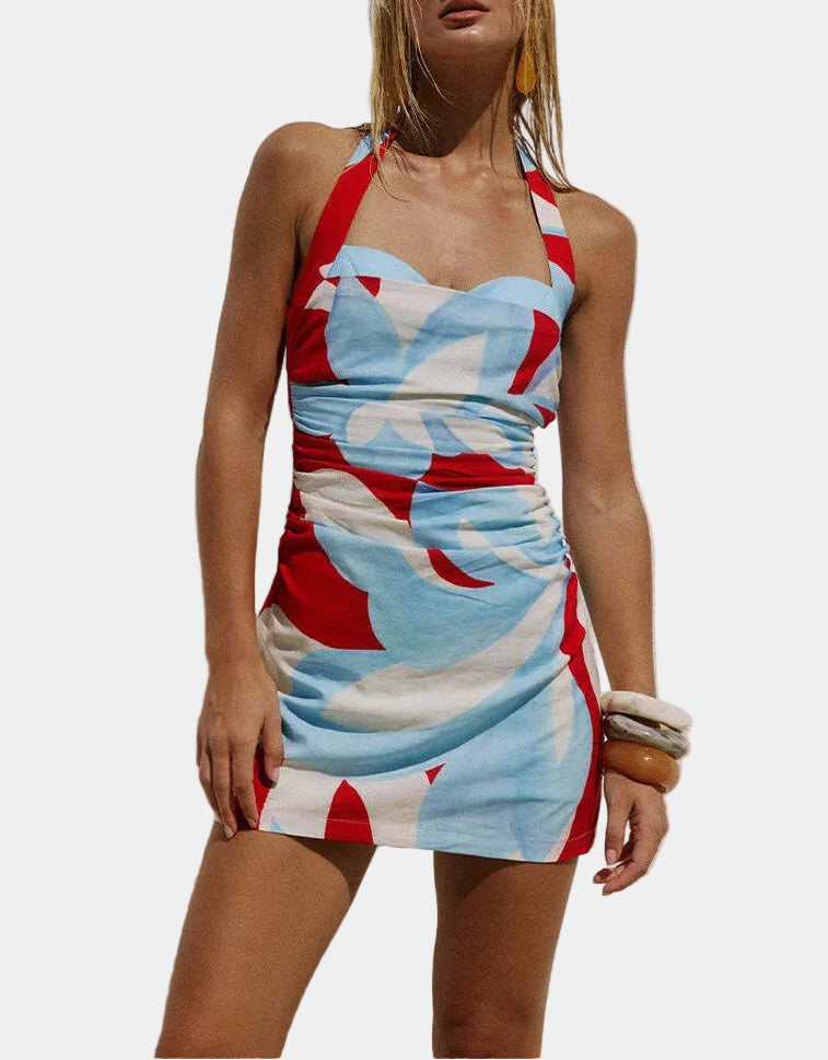 Runaway The Label Evie Sweetheart Halter Mini Dress