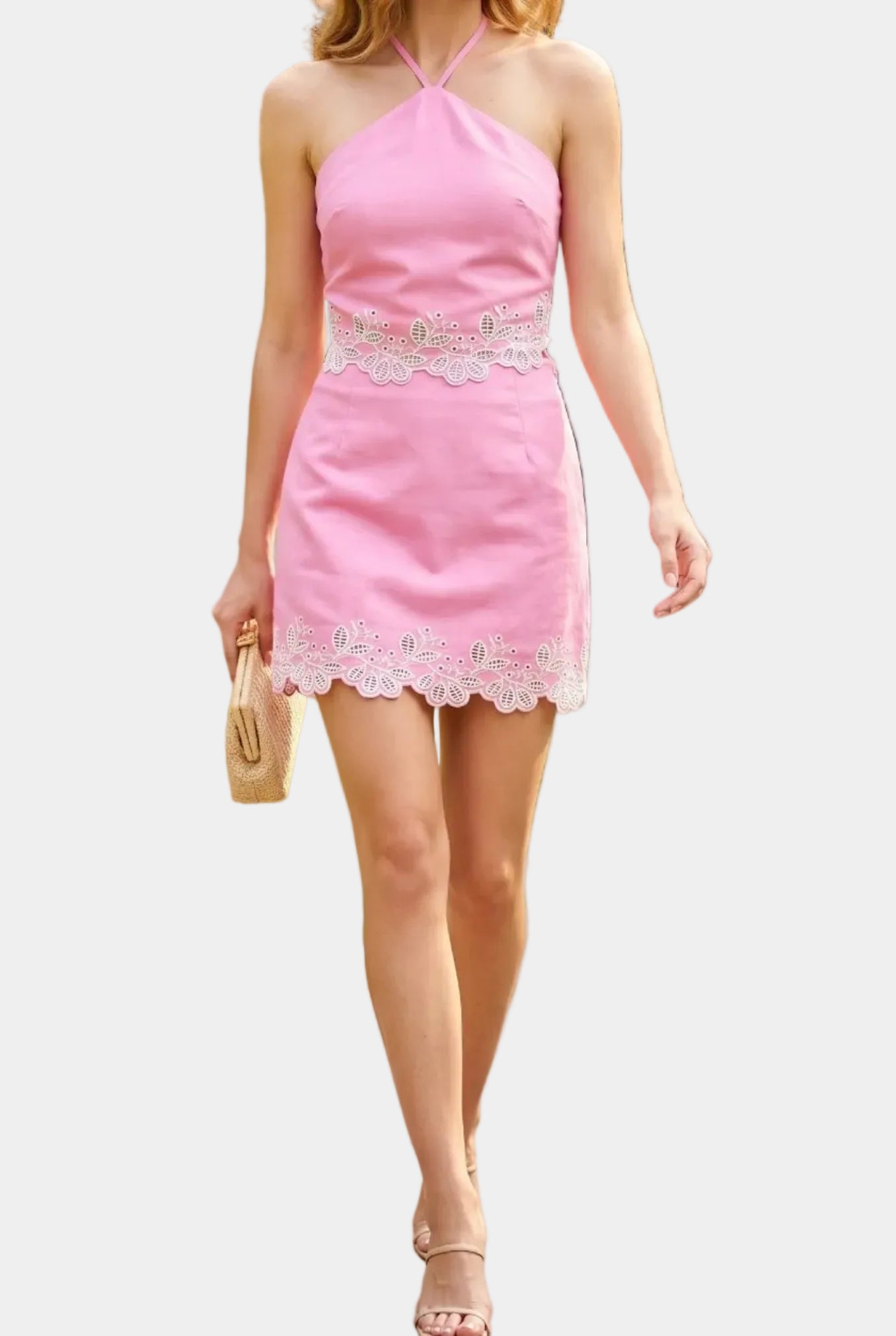 Hadley Embroidered Halter Top & Mini Skort Set