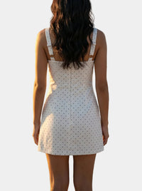 Harlow Polka Dot Twist Front Mini Dress Romper