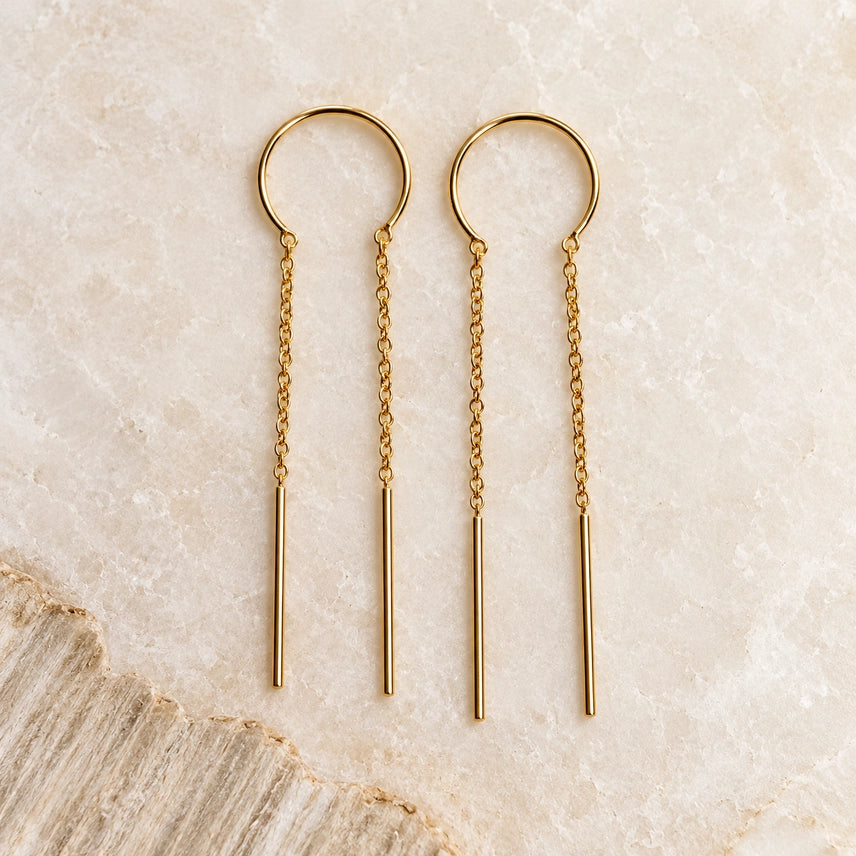 Mesa Blue Threader Earrings