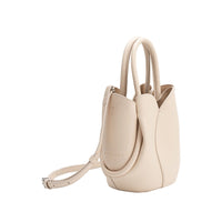 Melie Bianco Tulip Mini Top Handle Bag in Bone