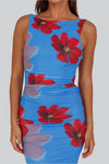 Michelle Floral Ruched Maxi Dress