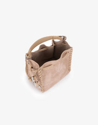 REMI/REID Fallon Mini Faux Suede Bag in Foundation