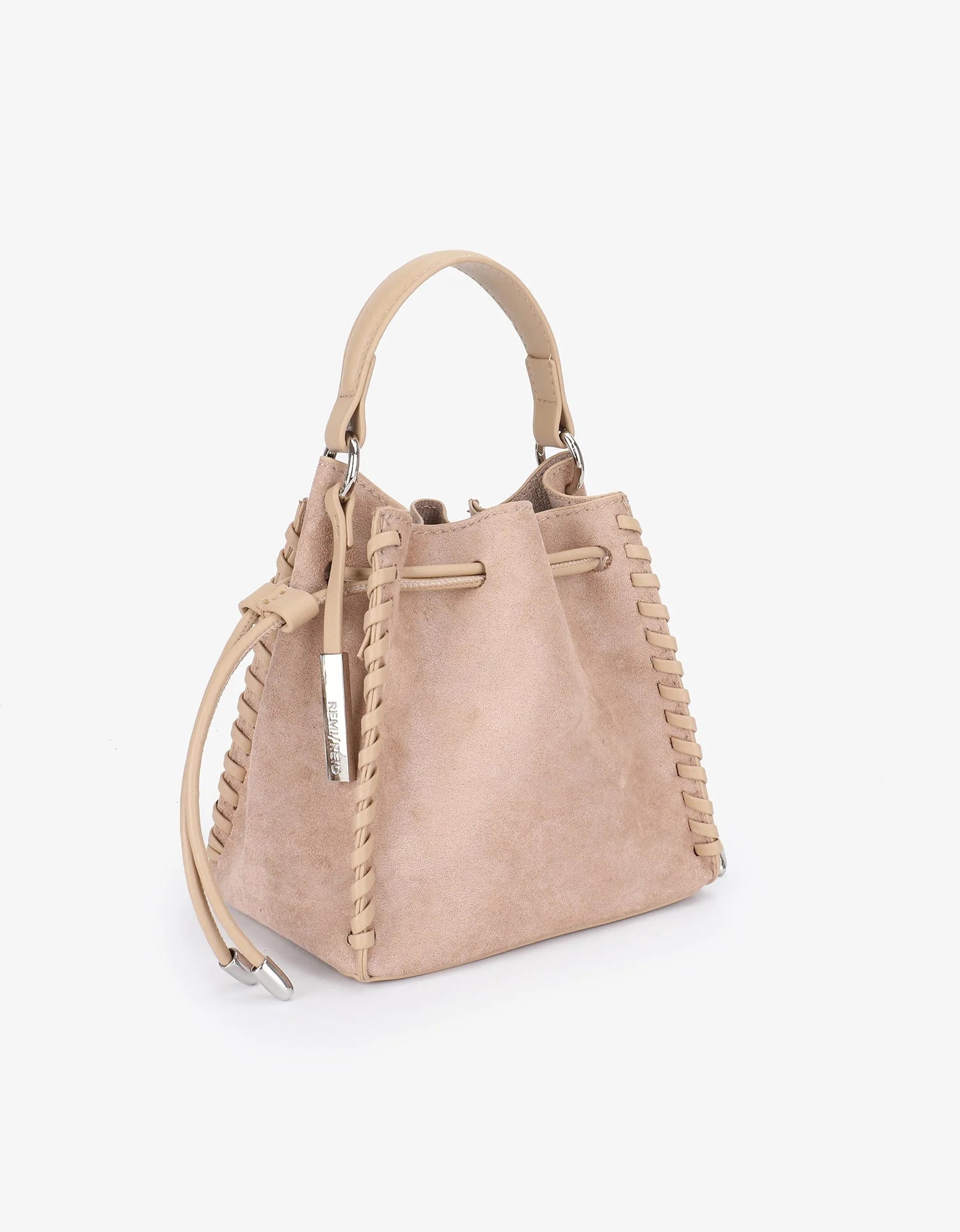 REMI/REID Fallon Mini Faux Suede Bag in Foundation