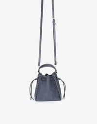 REMI/REID Fallon Mini Faux Suede Bag in Slate