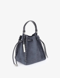 REMI/REID Fallon Mini Faux Suede Bag in Slate