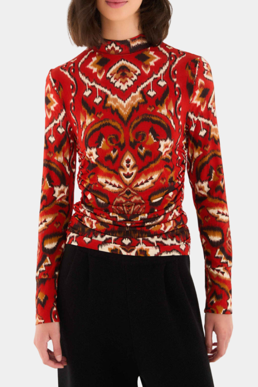 FARM Rio Ainika Pineapple Ikat Jersey Blouse