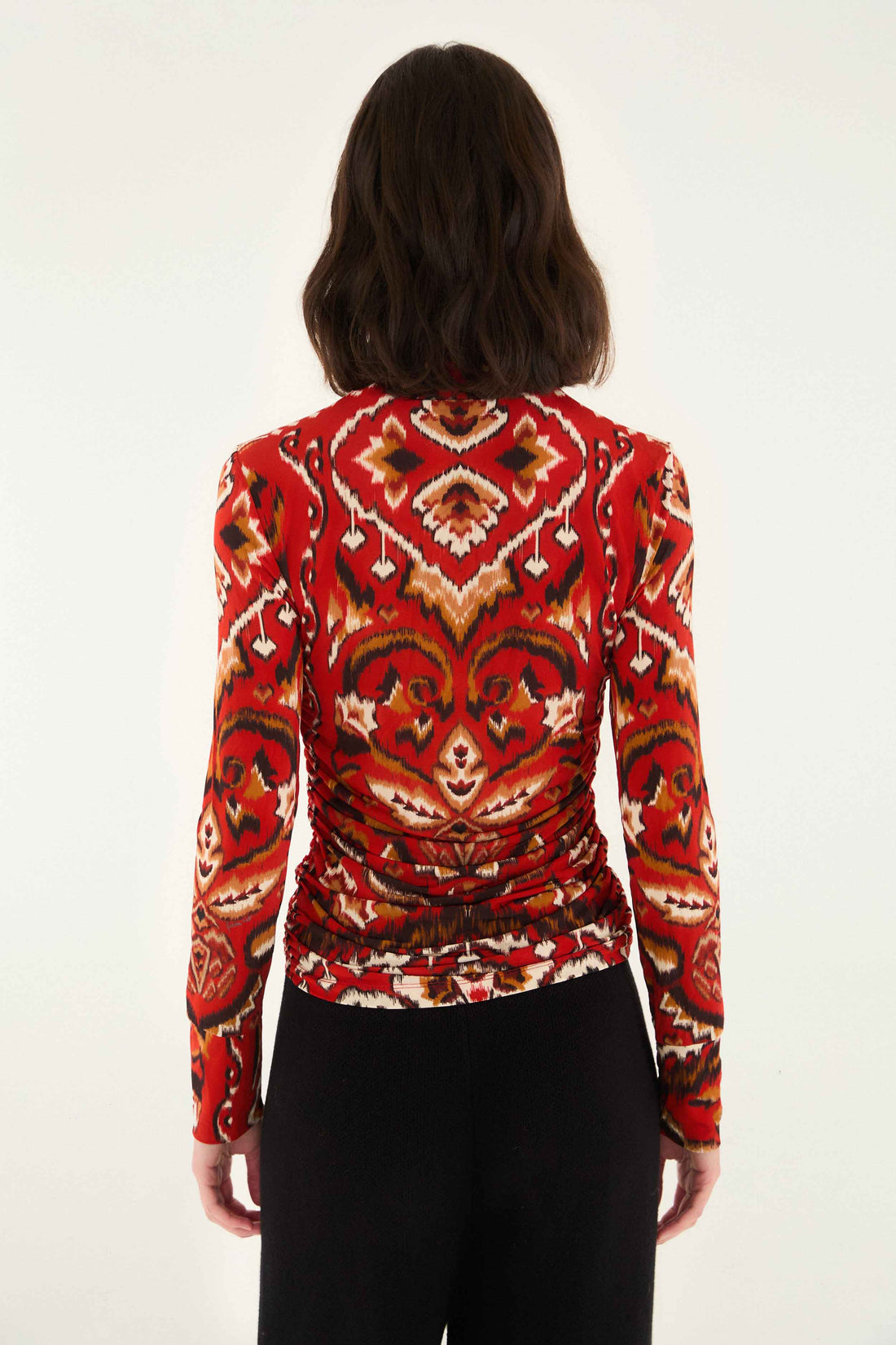 FARM Rio Ainika Pineapple Ikat Jersey Blouse
