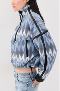 FP Movement Printed Mountain High Half-Zip Fleece in Argyle