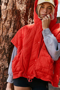FP Movement Happy Trails Poncho in Candy Apple