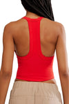 FP Movement All Clear V Neck Cami in Victory Red