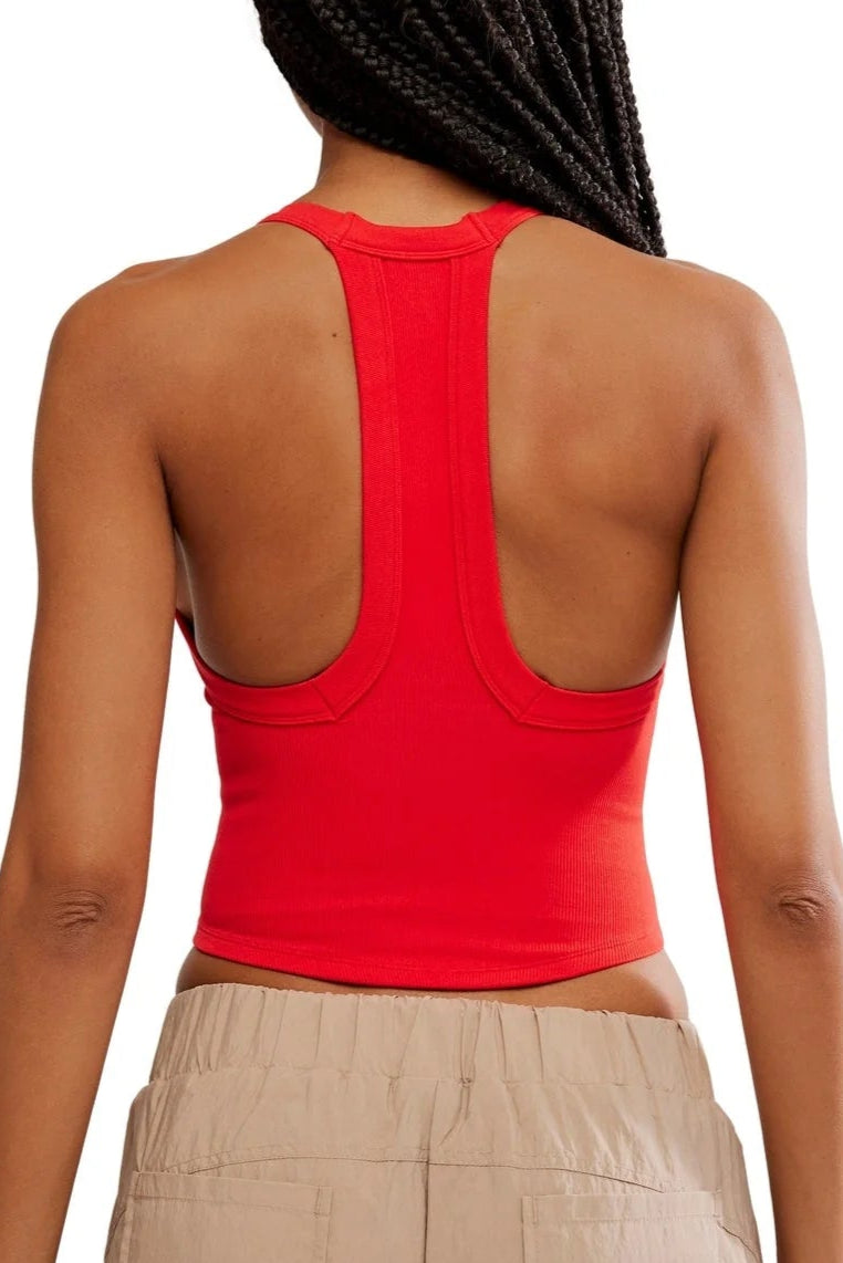 FP Movement All Clear V Neck Cami in Victory Red