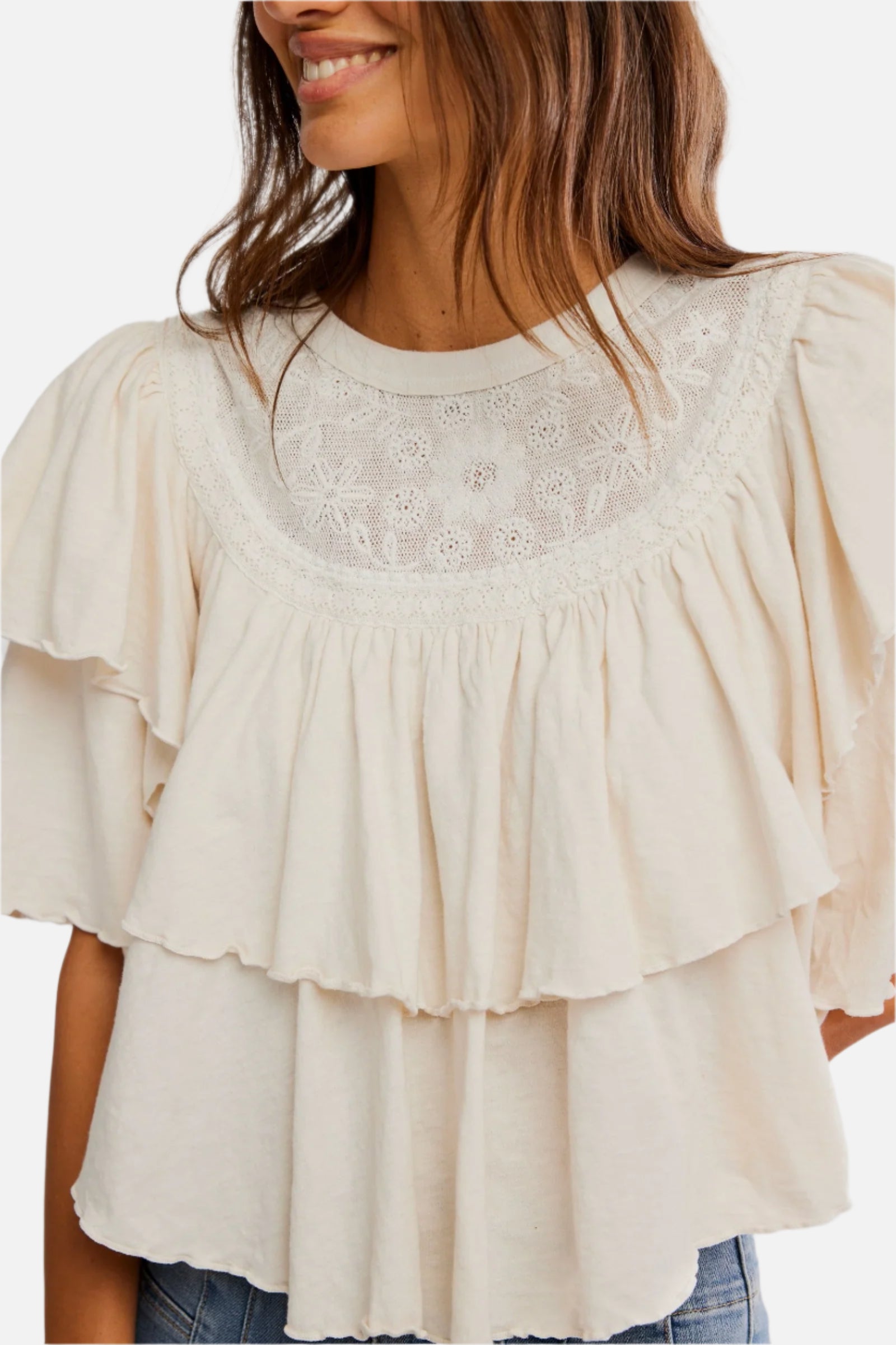 Free People Rose Party Tee