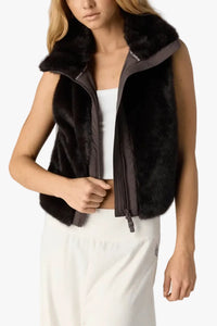 FP Movement Afterglow Fur Vest in Chocolate