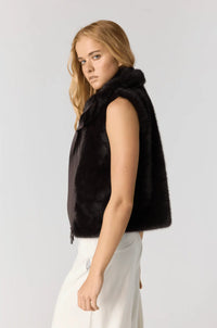 FP Movement Afterglow Fur Vest in Chocolate