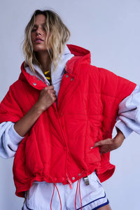 FP Movement Happy Trails Poncho in Candy Apple