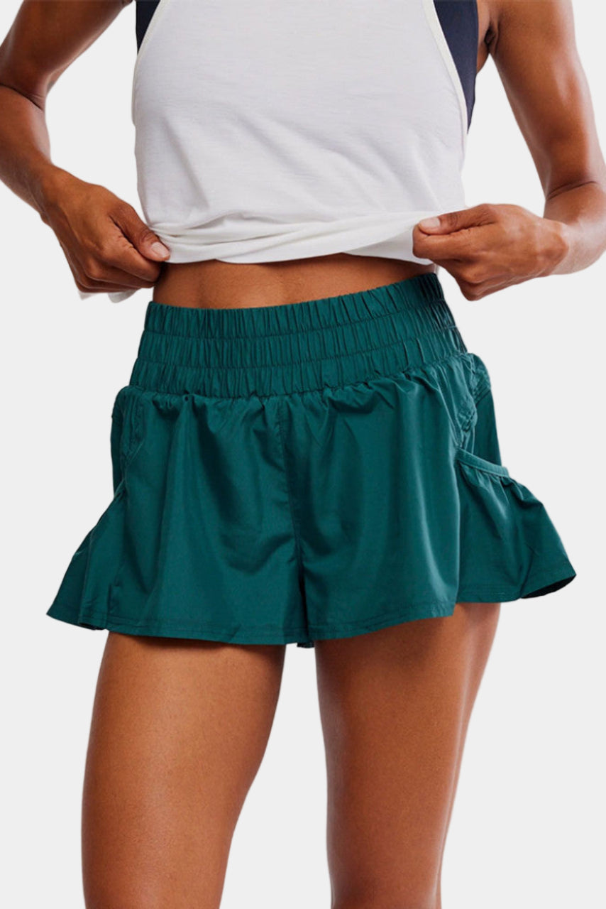 FP Movement Get Your Flirt On Shorts in Evergreen