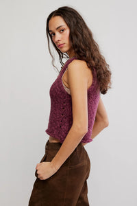 Free People Opal Knit Tank in Sangria