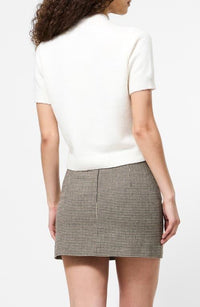 French Connection Vhari Short Sleeve Crop Sweater