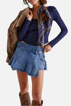 Free People Stephie Denim Skort