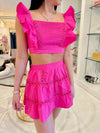 Meyer Crochet Trim Ruffle Skirt Set