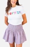 KOCH White Baby Tee NY Print