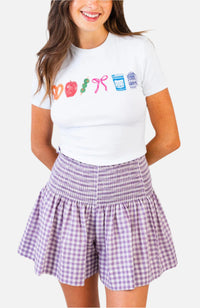 KOCH White Baby Tee NY Print