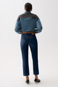 Pistola Issa Mid Rise Relaxed Ankle Straight Jeans