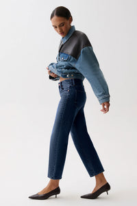 Pistola Issa Mid Rise Relaxed Ankle Straight Jeans
