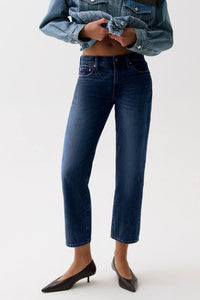 Pistola Issa Mid Rise Relaxed Ankle Straight Jeans