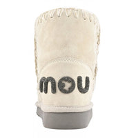 MOU Eskimo 18 Suede Glitter Logo Boots in Chalk