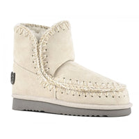 MOU Eskimo 18 Suede Glitter Logo Boots in Chalk