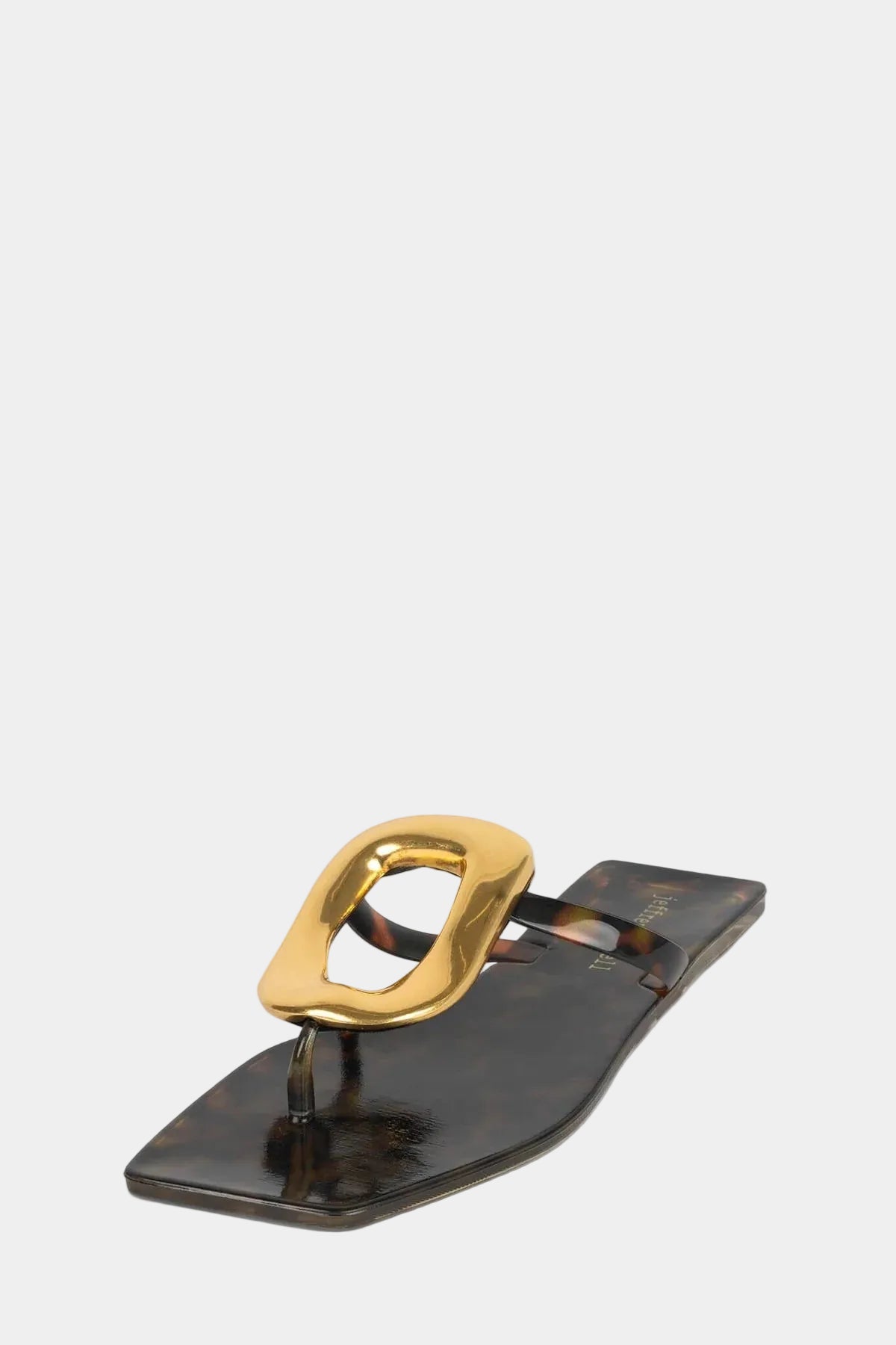 Jeffrey Campbell Linques Jelly Sandal in Tortoise Gold