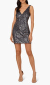 Liv Foster Beaded V Neck Mini Dress
