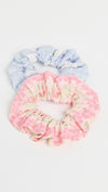 Love Shack Fancy Namina Scrunchie Set in Pink Sky
