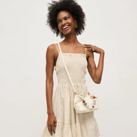 Yzabelle Beaded Handle Crossbody Bag