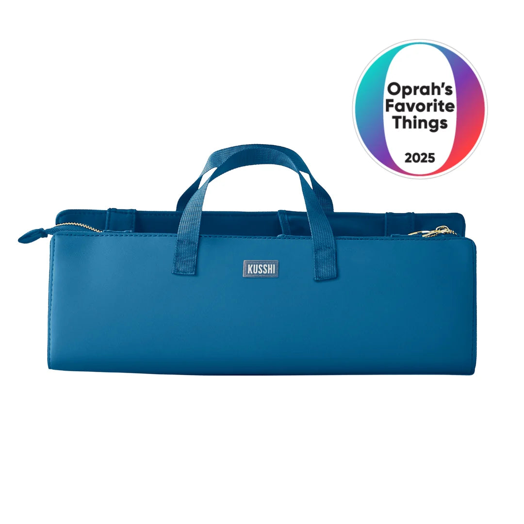 KUSSHI Hair Tools Bag in Midnight Teal/Raspberry